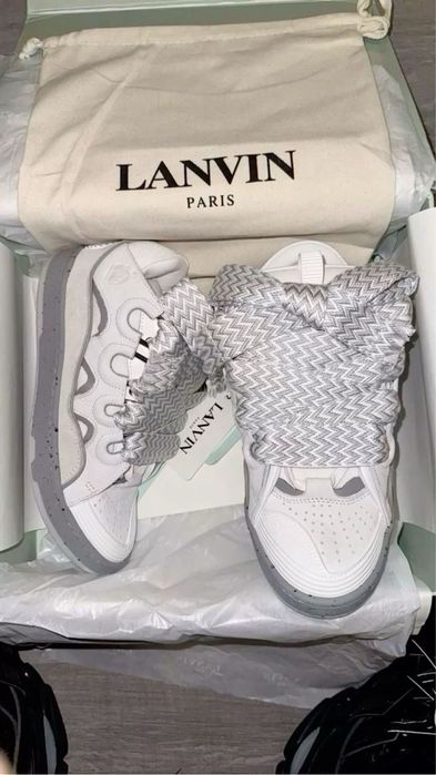 Lanvin Curb (alb/gri/roz/roz cu pete)
