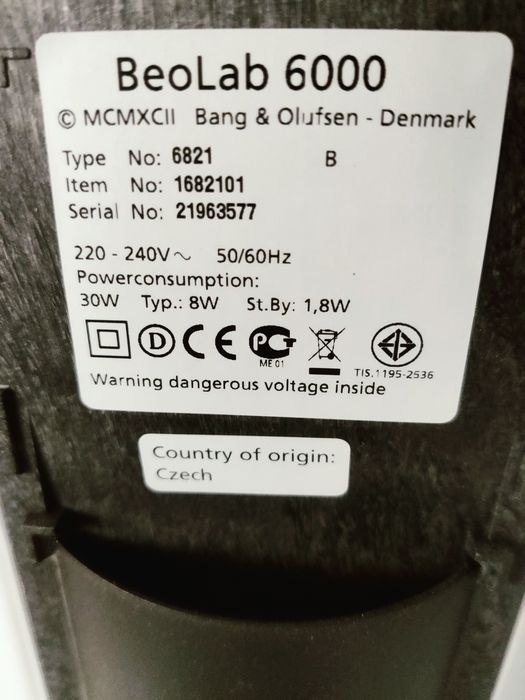 Bang Olufsen Beolab 6000