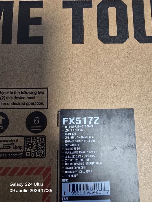 Laptop asus tuf dash f15