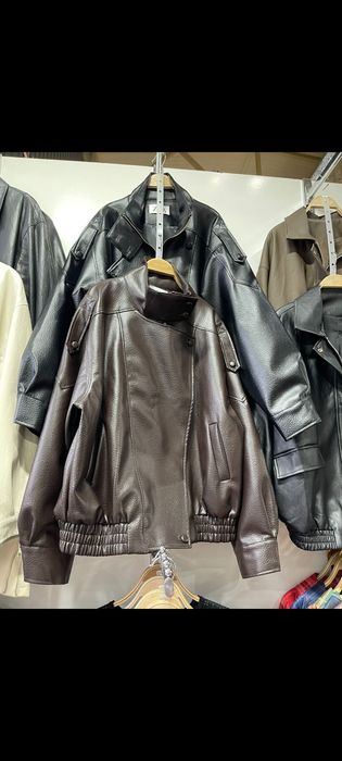 Бомбер zara эко кожа