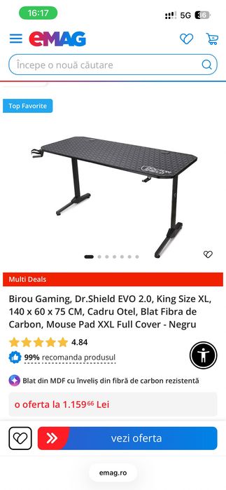 Birou de Gaming - 750 RON