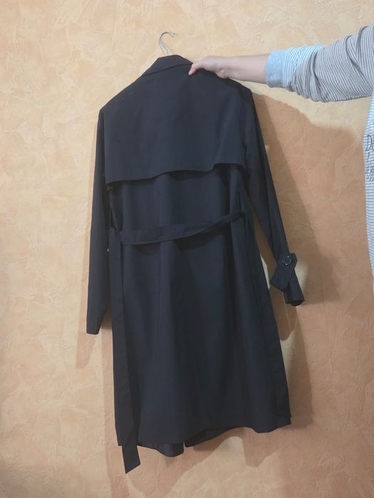 Плащ. Унисекс. Чёрный Плащ.  Тренч