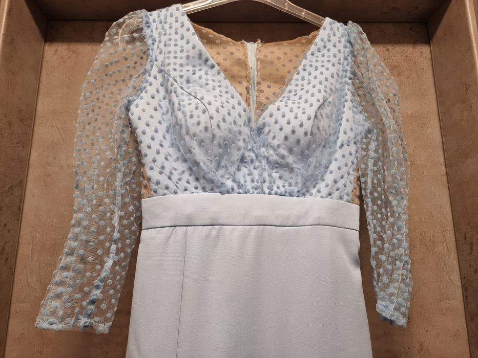 Rochie ocazie bleu ciel, mărimea S