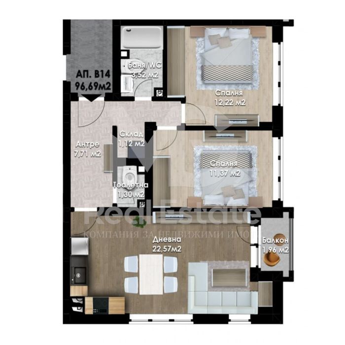 Продава се Тристаен апартамент в Пловдив, Южен - 97 кв.м за 716 €/кв.м - Снимка #9