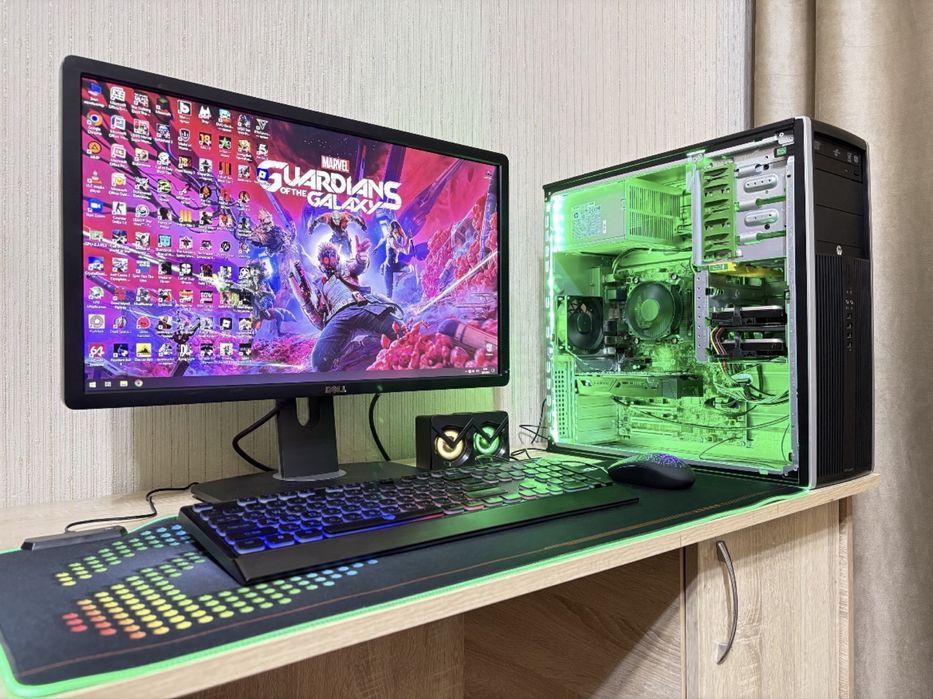 Игровой компьютер Core i5/8GB/SSD/HDD/GTX 1050 + 24 дюймовый монитор