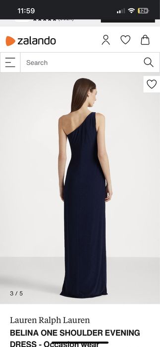 Официална тъмносиня дълга рокля Ralph Lauren