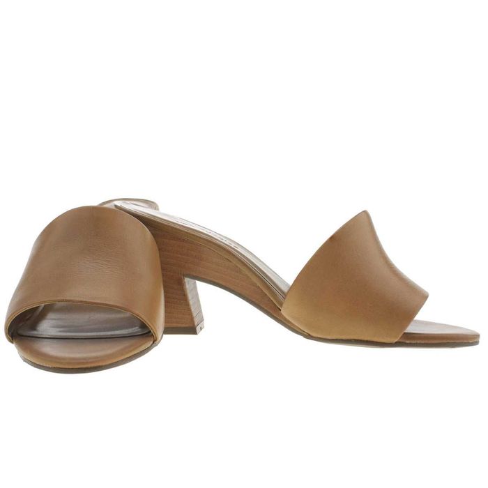 %ПРОМО% HUSH PUPPIES № 37-38-39 – Дамски кожени сандали"TAN LOW HEELS"