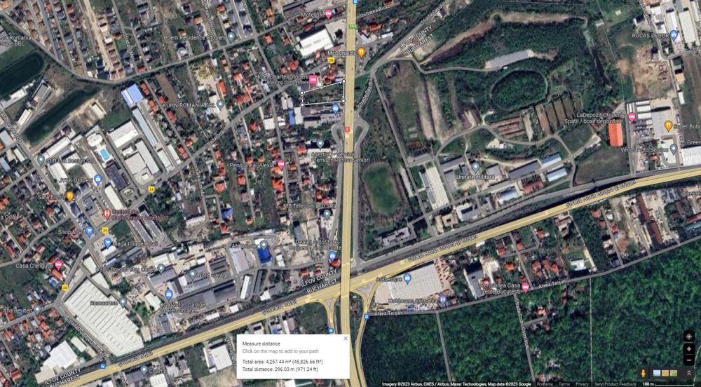 Teren Otopeni DN1 4212 mp - deschidere 51m DN1, inchiriere