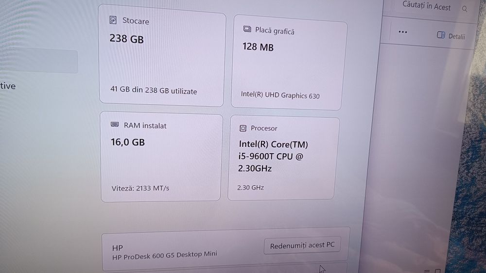 Mini PC HP proDesk 600 G5 16gb i5-9500t + BONUS