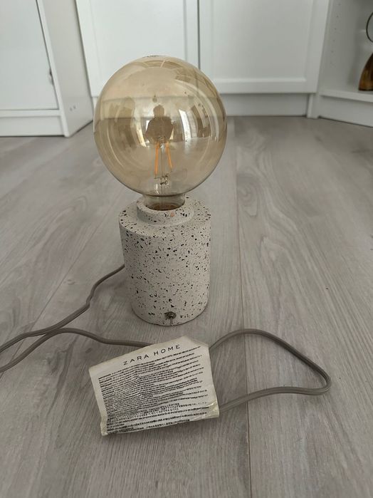 Set 2 veioze marmura ZARA Home + 2 becuri Osram filament E27