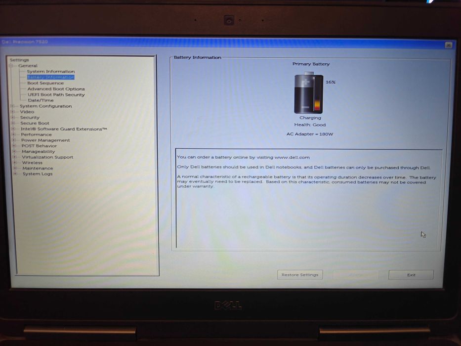 Бизнес ноутбук Dell Precision 7520