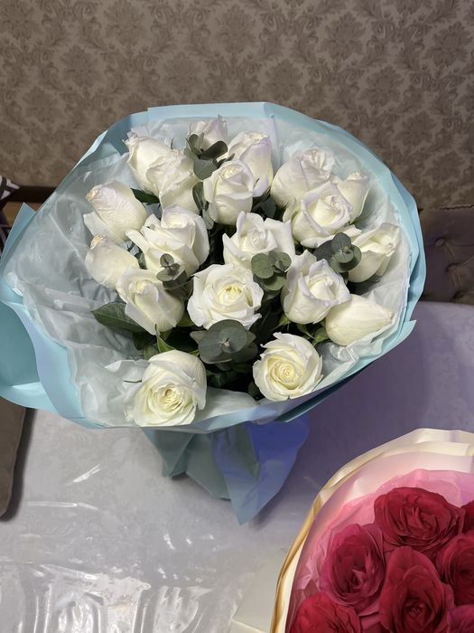 Цветы, букет, свежые розы