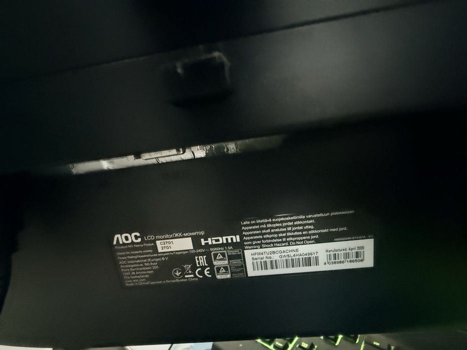 Monitor AOC 140hz 27 inch