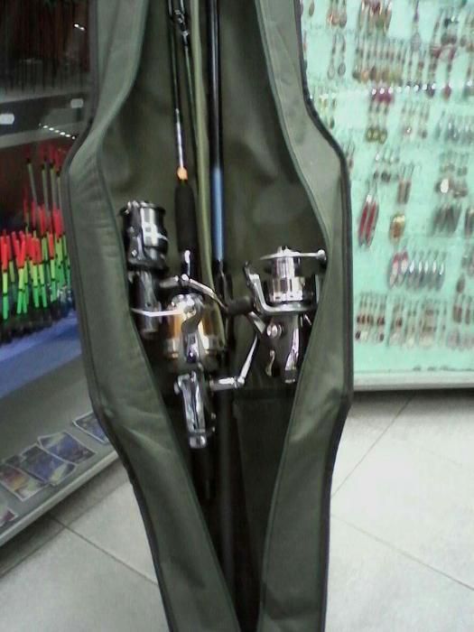 Твърд калъф за четири въдици с макари 140см и 160 см !!!