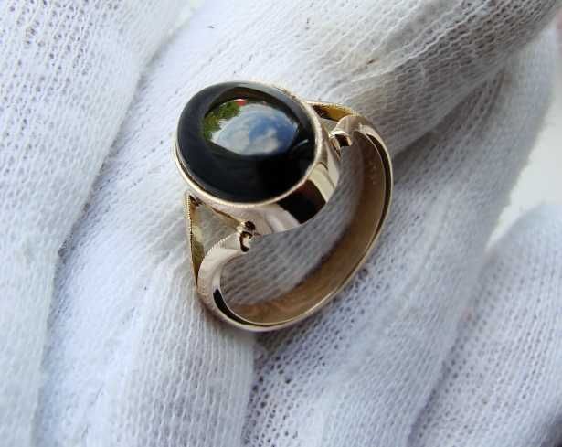 Inel aur 14k onix natural certificat