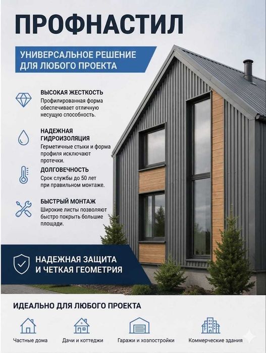 Профнастил металлочерепица сайдинг европанель Кредит , Рассрочка