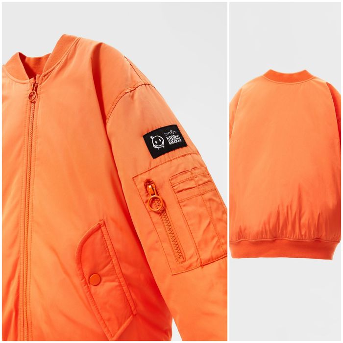 Zara - детско пролетно/преходно контрастно бомбър яке 116-128см