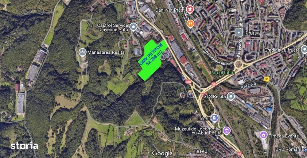 Teren + constructie de vanzare in Resita_OMV Petrom