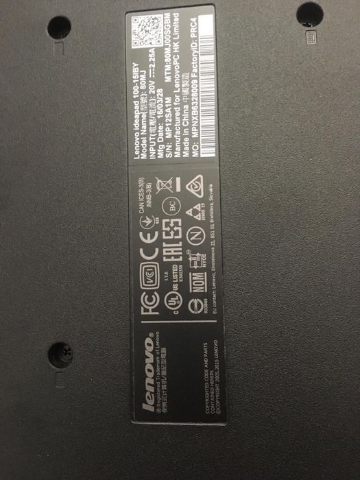 Лаптоп Lenovo ideapad 100