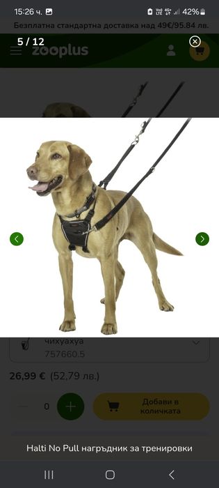 Halti No pull нагръдник М и повод