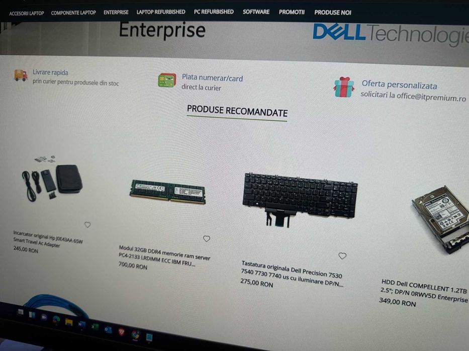 afacere magazin online cu stoc inclus componente accesorii laptop 1000 produse cu doar 53ron tva inclus/bucata posib transport factura tva inclus