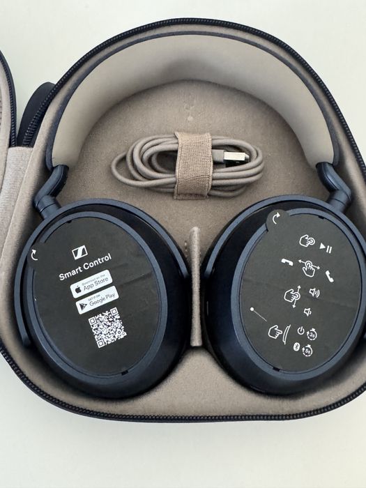 Безжични слушалки Sennheiser - Momentum 4 Wireless, ANC, сини