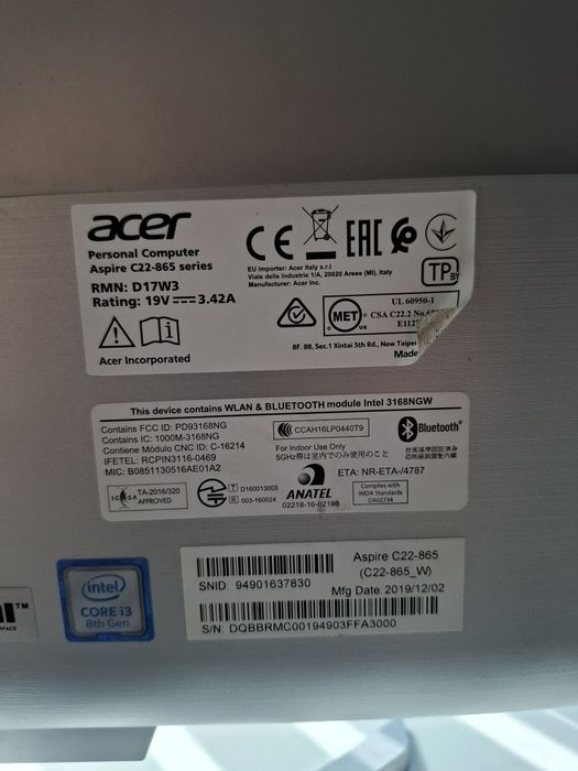 Моноблок компьютер Acer inspire c22