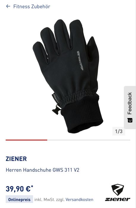 Мъжки ръкавици ZIENER Gore-Tex Windstoper. Размер М