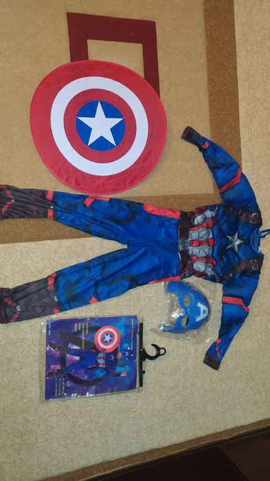 Капитан Америка синтетика рост 90-120 см