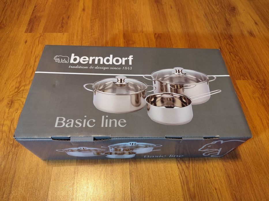 Setul de oale Berndorf Basic Line este un set de vase de gătit din oț