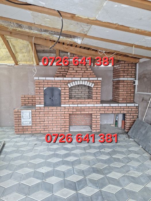 Gratar  rustic de cărămidă plita țărănească cuptor de pâine afumături