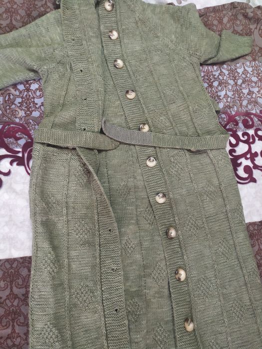 Пальто вязанное ручная работа