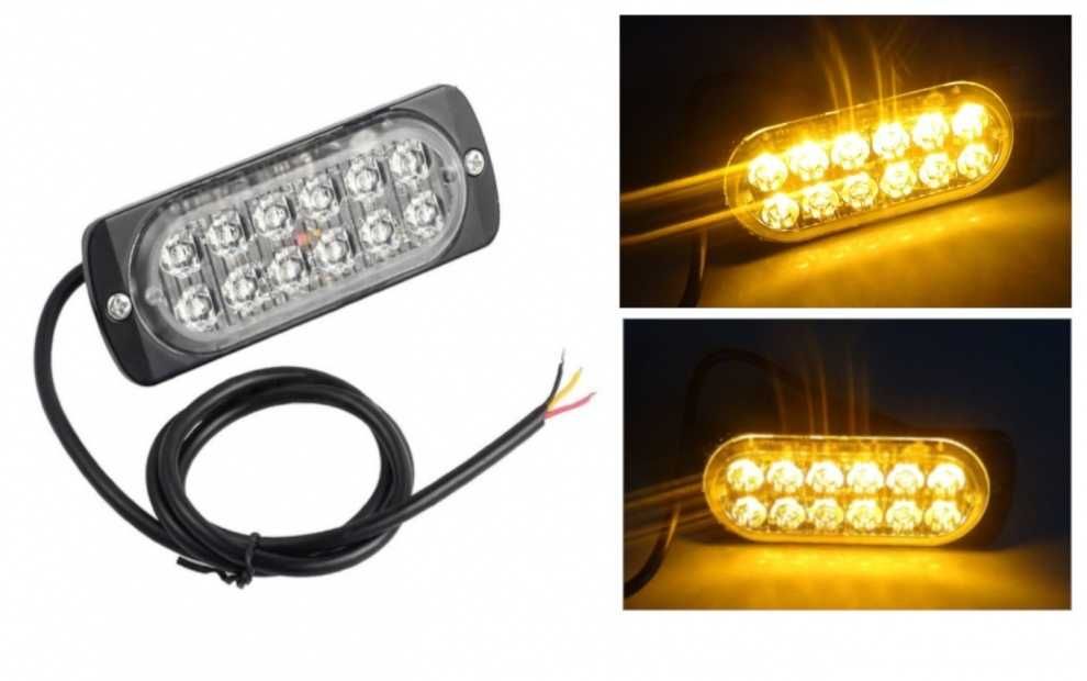 Лед led аварийна лампа за пътна помощ, жълта блиц светлина, мигаща
