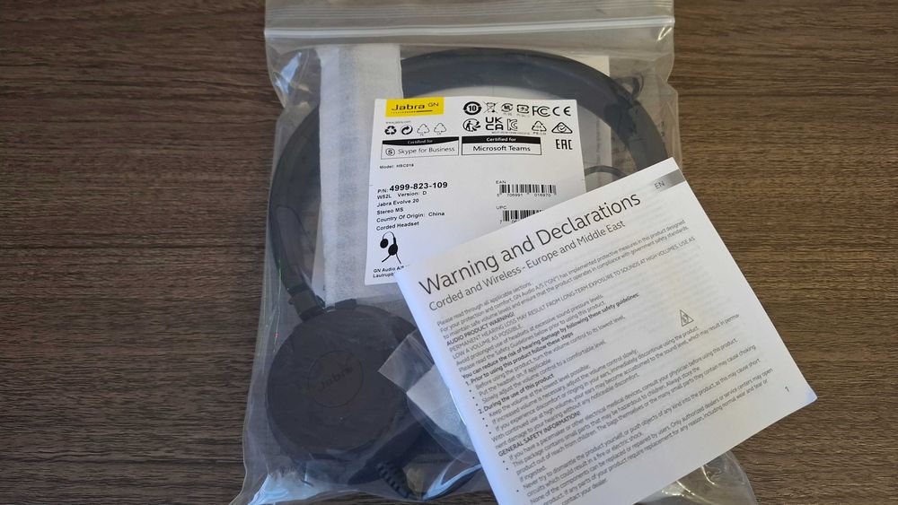 Наушники Jabra Evolve 20 MS Stereo USB-A