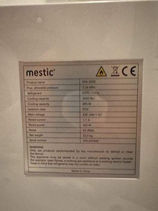 Климатик за каравана Mestic SPA-3000, отлично състояние