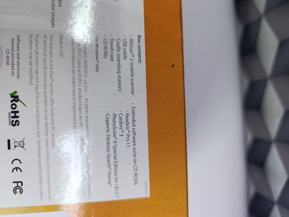 Scanner portabil iris scaun 2 nou la cutie perfect funcțional