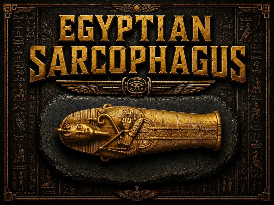 Colectia Egipt partea 2 - Sarcofag Piramida Ochiul lui Horus Scarab Ankh | Decor rasina 14K pictat manual auriu bronz chrome antichizat