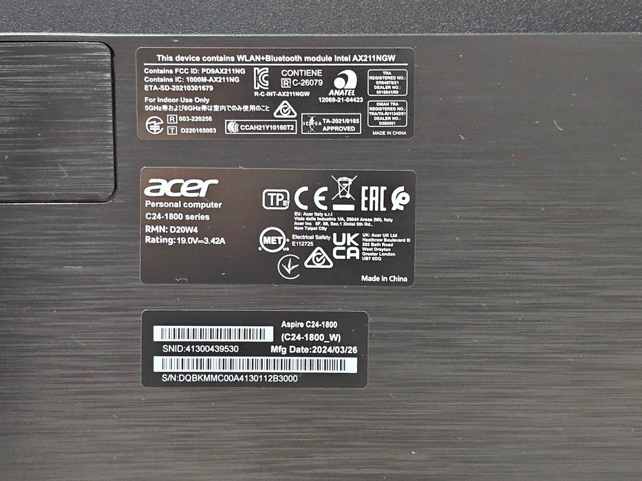 ПРОДАМ Acer Aspire C24-1800 Моноблок Core™i5-1335U/8GB/512SSD/24"iPSFD