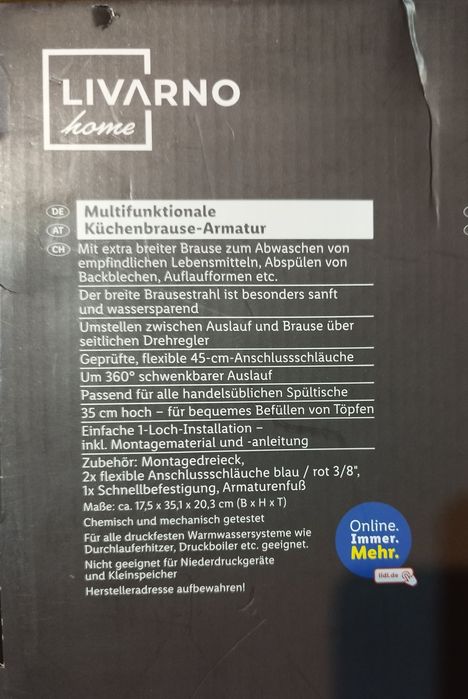 Baterie chiuveta bucătărie multifuncțională