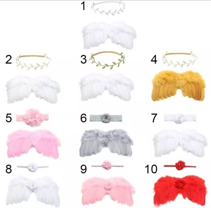 Aripi dragute din pene model nou-nascut | SEDINTE FOTO