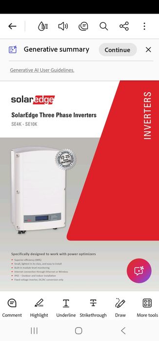 Invertor Solaredge 10kw trifazic