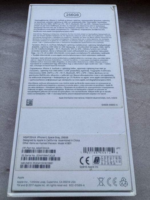 iPhone X, Space Gray, 256GB