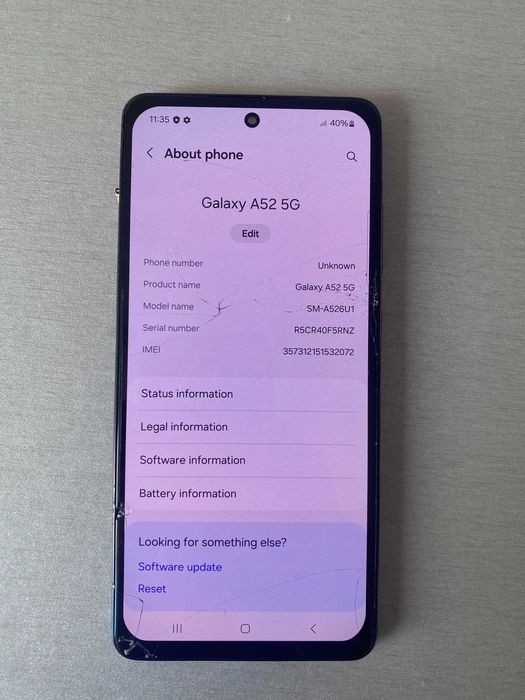 Placa de bază Samsung A52 5G -138Gb/6Gb RAM -liberă !