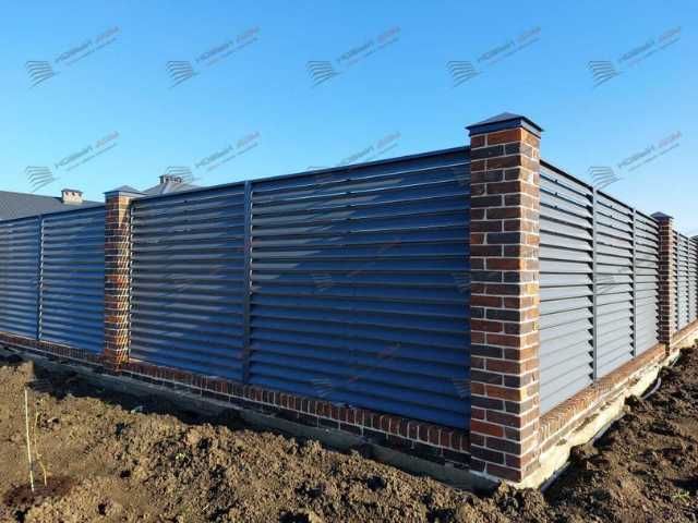 Забор жалюзи из металла