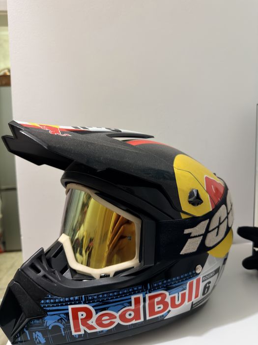 Casca moto redbull cu masnusi