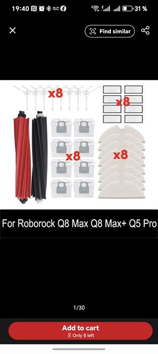 Set accesorii Roborock Q8 Max