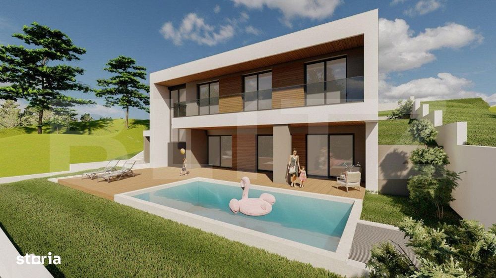 Casa moderna, 4 camere, 115 mp