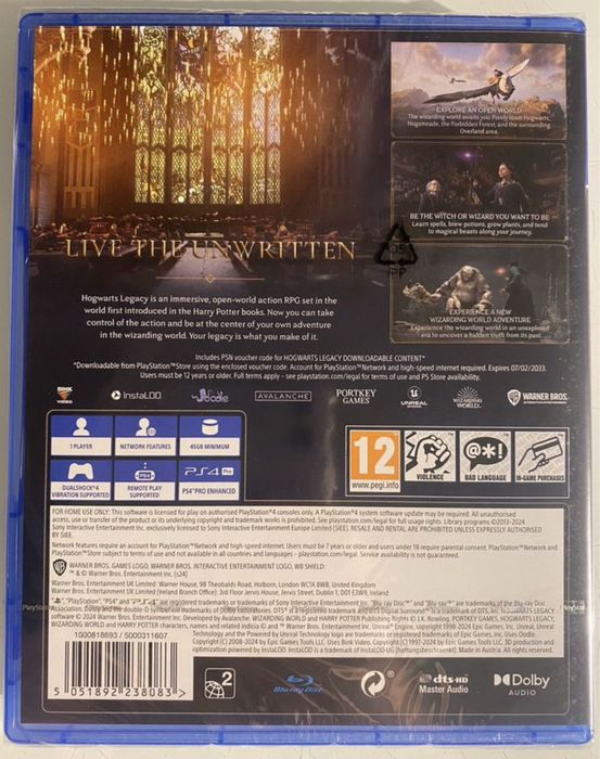 Ps4 Hogwarts Legacy (Запечатанные)