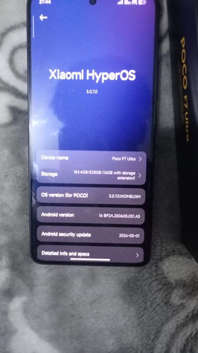 POCO F7 Ultra 512GB / 16GB RAM - Stare impecabilă, Încărcător 120W inclus