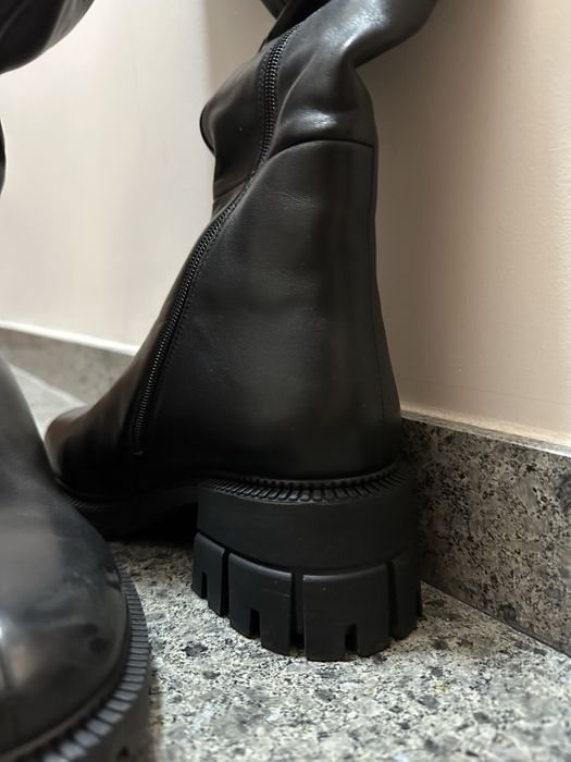 Дамски елегантни ботуши от естесвена кожа